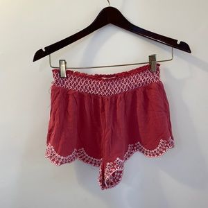 Flowy Pink and White Shorts